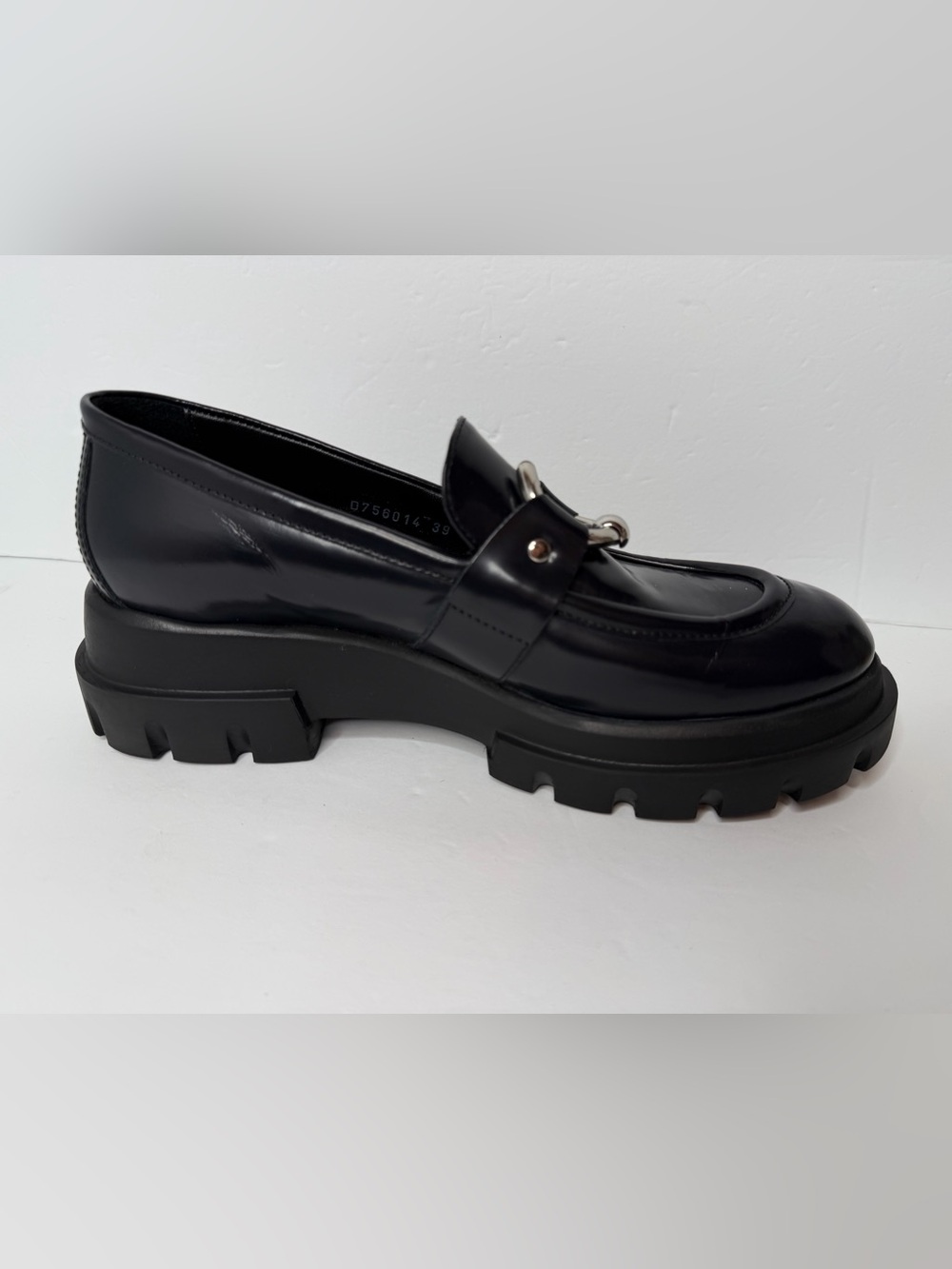 AGL Monique chunky sole leather loafers in black leather Women's EU 39/ 8.5-9 US - Picture 15 of 15
